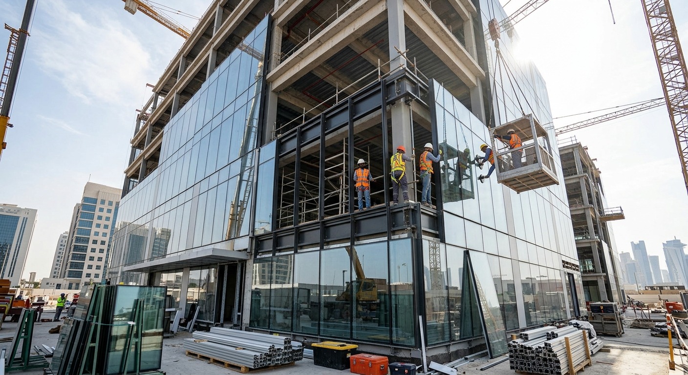 Aluminium & Glass Facade Contractor in Qatar by DEFENDEX in Qatar